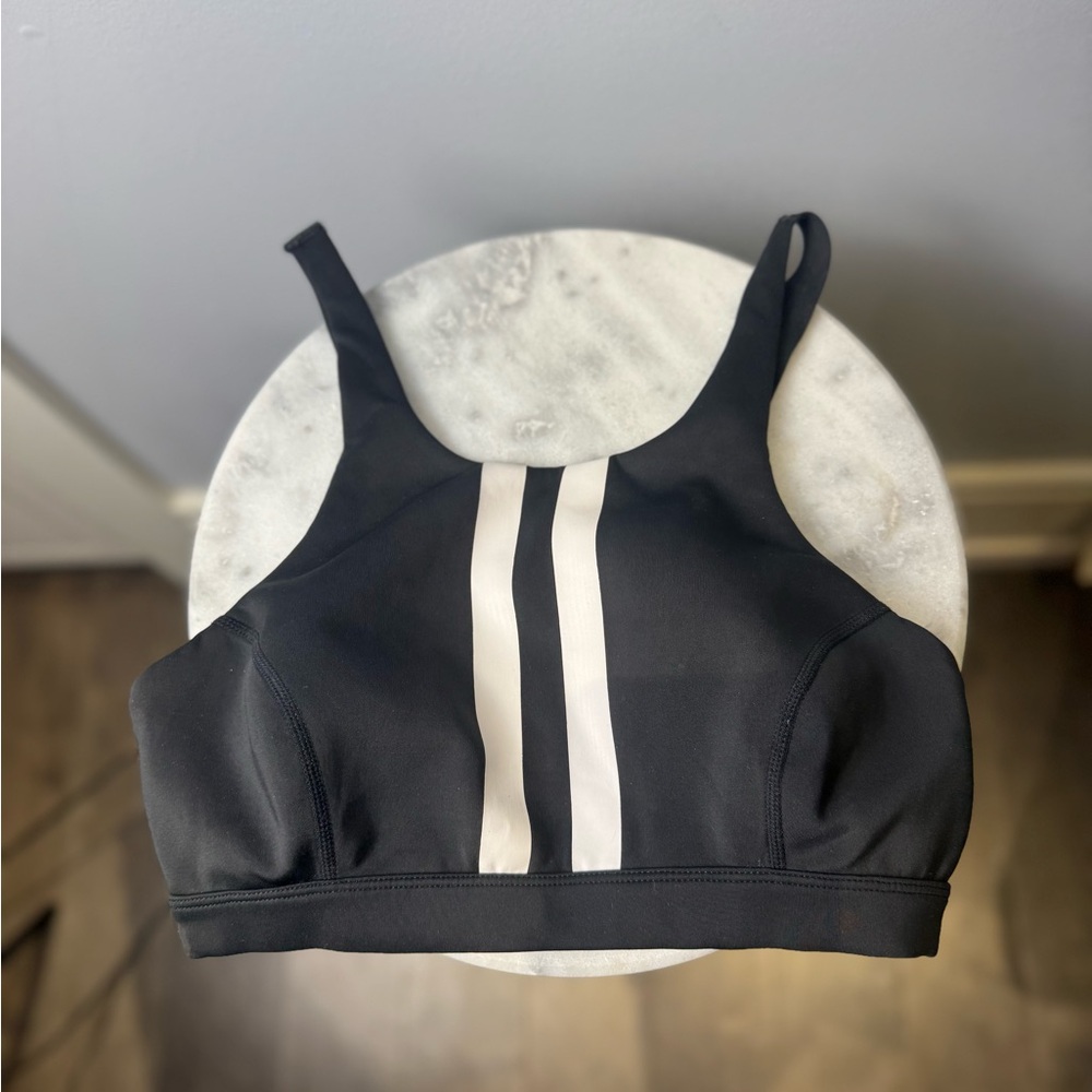 Kendall & Kylie Black Stripe Sports Bra (S)